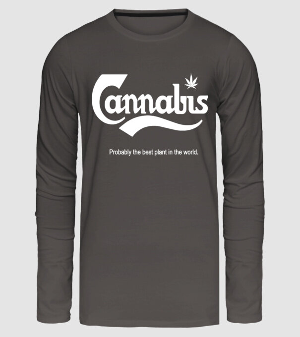 Cannabis model gri închis pe tricou