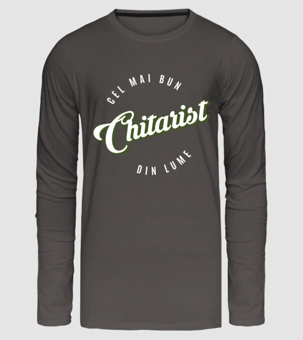 Cel mai bun Chitarist din lume model gri închis pe tricou