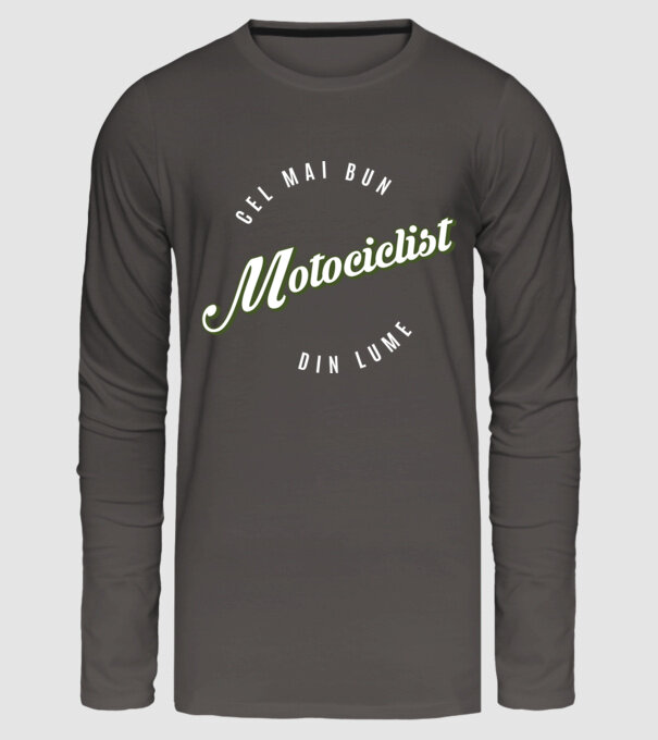 Cel mai bun Motociclist din lume model gri închis pe tricou