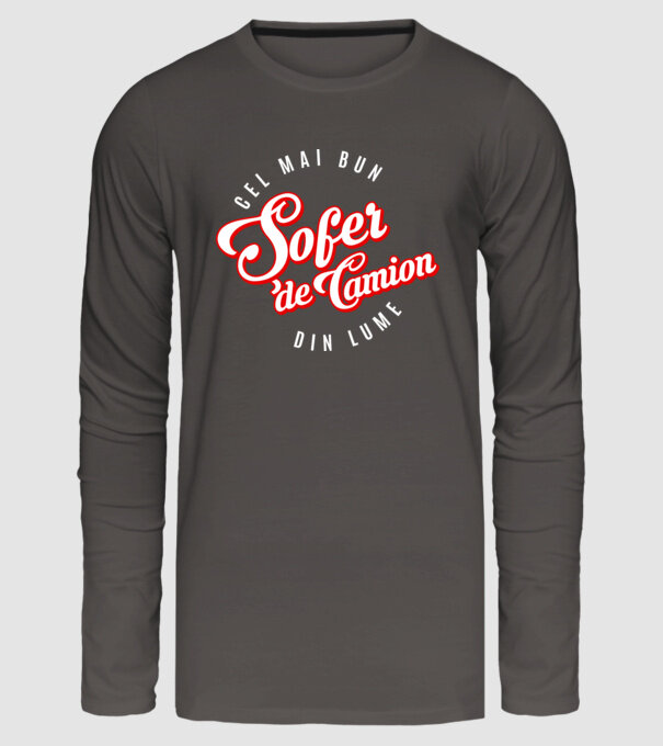 Cel mai bun ȘOFER DE CAMION din lume model gri închis pe tricou