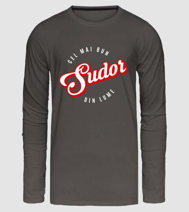 Cel mai bun SUDOR din lume model gri închis pe tricou