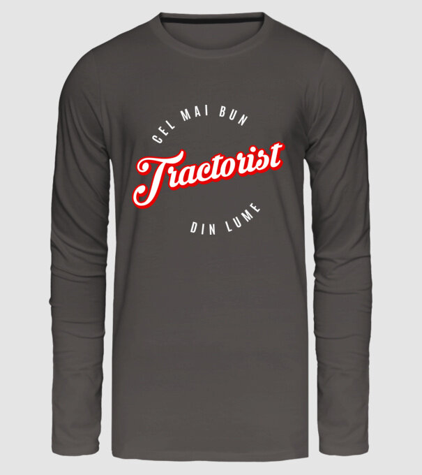 Cel mai bun TRACTORIST din lume model gri închis pe tricou
