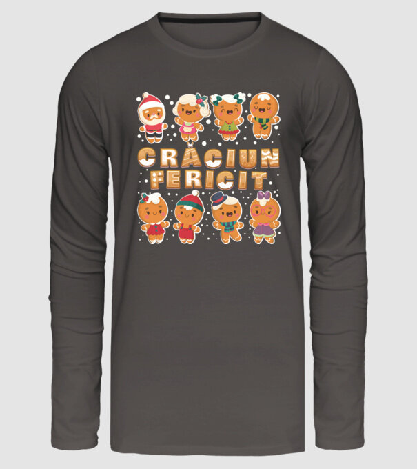 crăciun Fericit model gri închis pe tricou