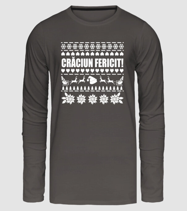 crăciun Fericit! model gri închis pe tricou