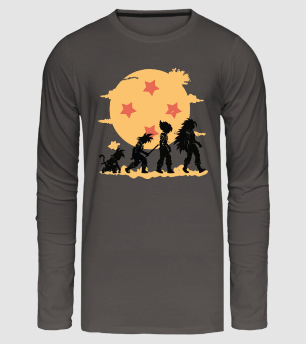 dragonball evolution model gri închis pe tricou