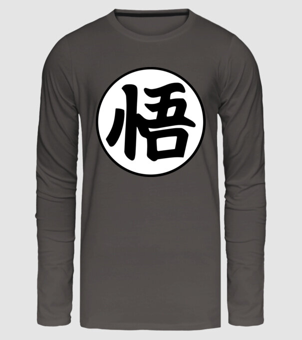 Dragonball logo model gri închis pe tricou