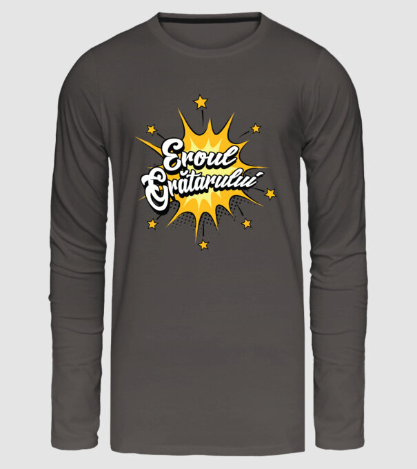 Eroul Grătarului model gri închis pe tricou