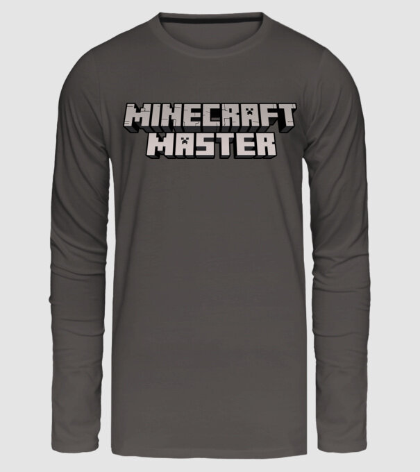 Minecraft Master model gri închis pe tricou