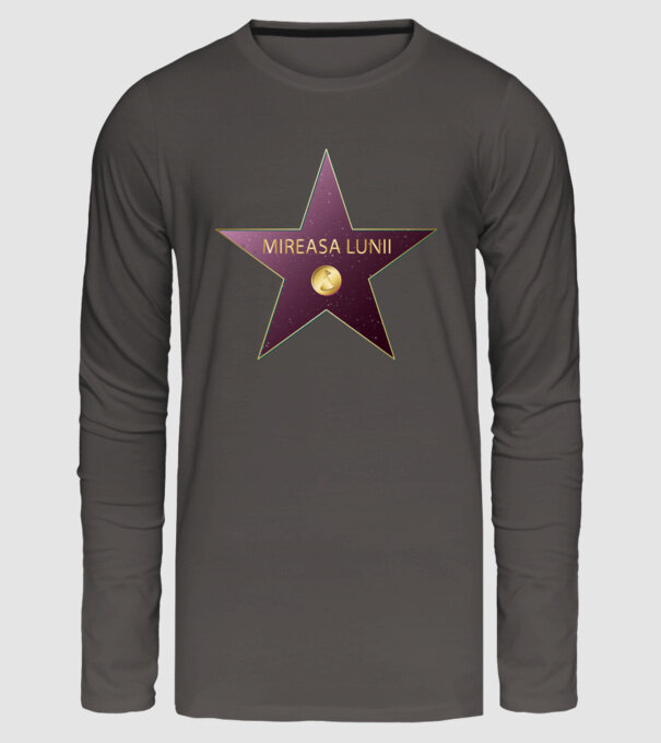 Mireasa lunii model gri închis pe tricou
