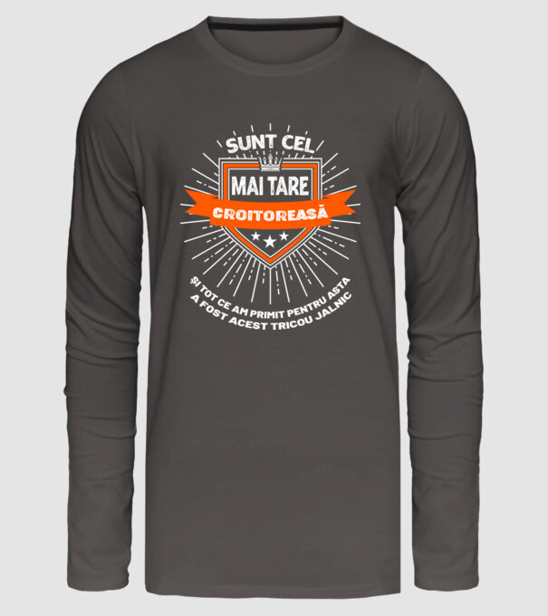 Sunt cea mai tare croitoreasă și tot ce am primit pentru asta a fost acest tricou jalnic model gri închis pe tricou