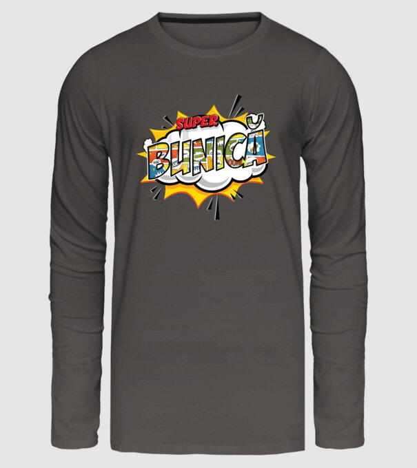 Super Bunică model gri închis pe tricou