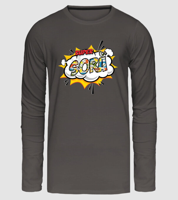 Super Soră model gri închis pe tricou