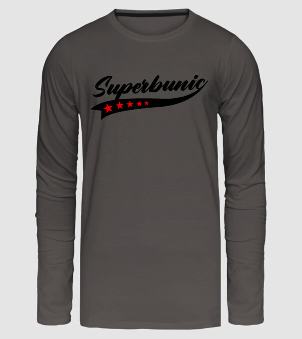 superbunic model gri închis pe tricou