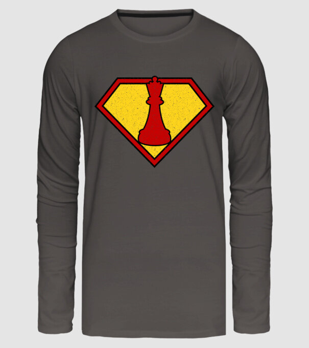 SuperChess regină model gri închis pe tricou