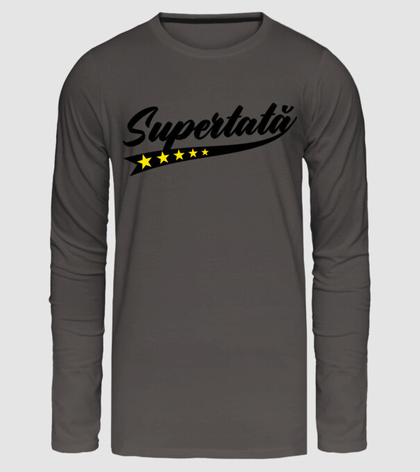 Supertată model gri închis pe tricou