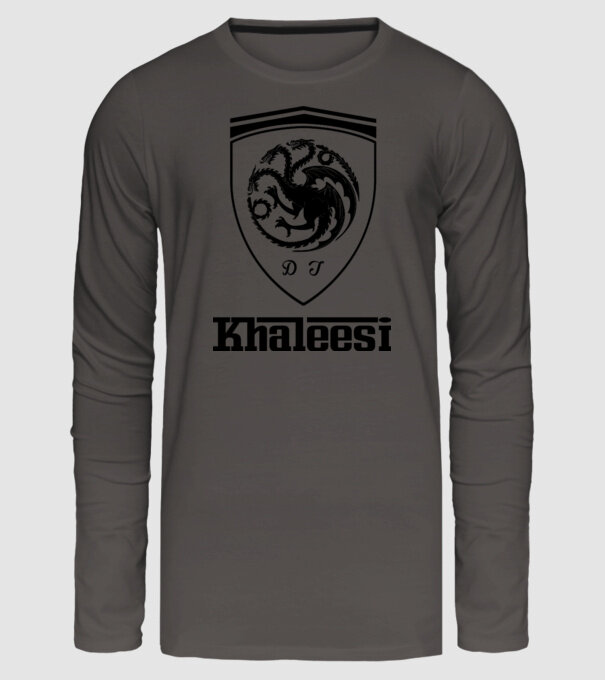 The Khaleesi Ferrari model gri închis pe tricou