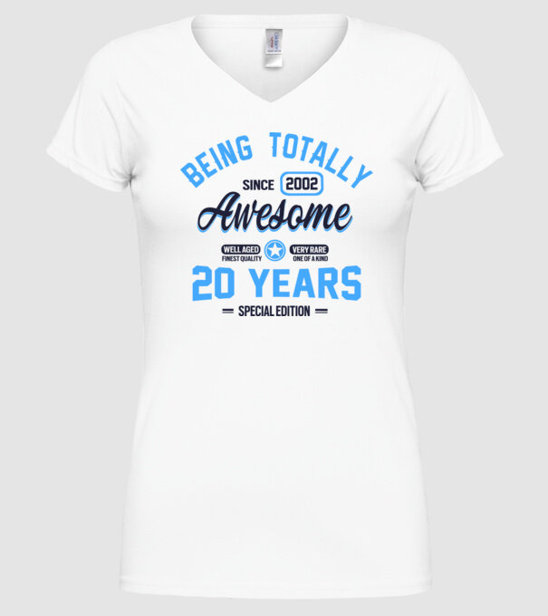 20 years of being totally awesome model alb pe tricou