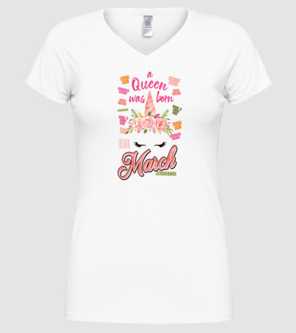 A queen was born in MÁRCIUS model alb pe tricou