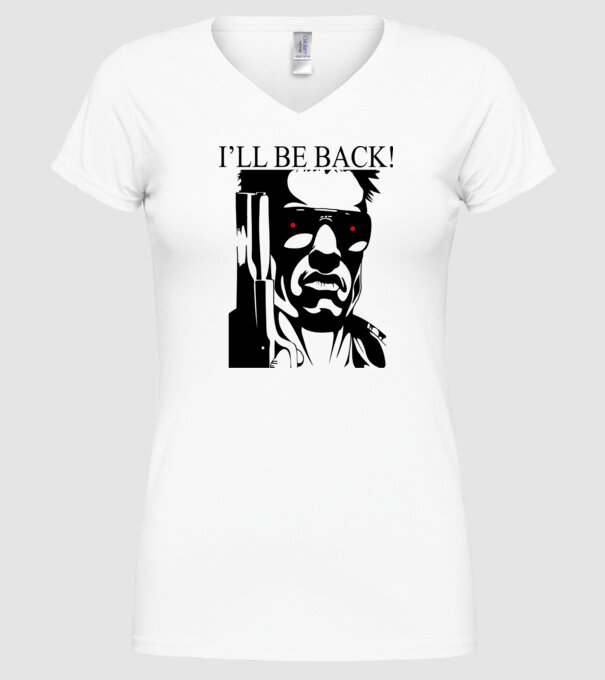 A Terminátor model alb pe tricou