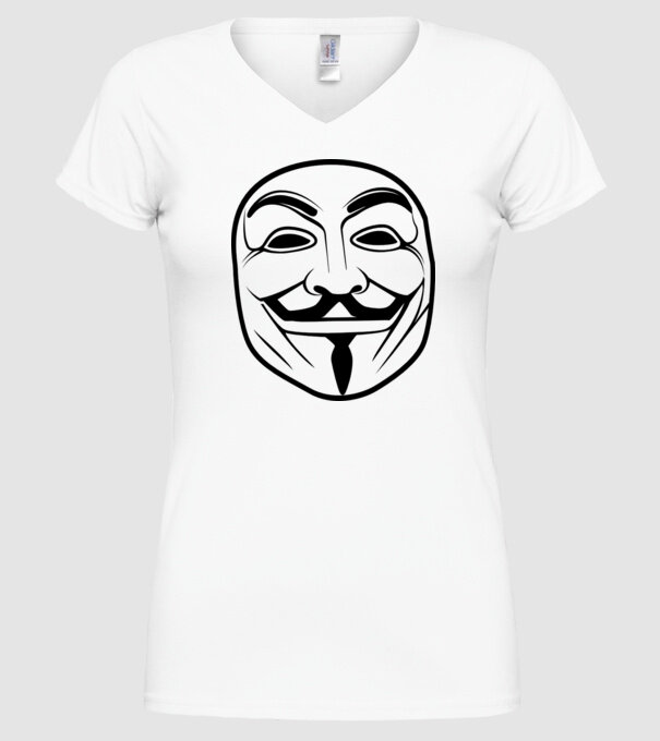 Anonymus model alb pe tricou