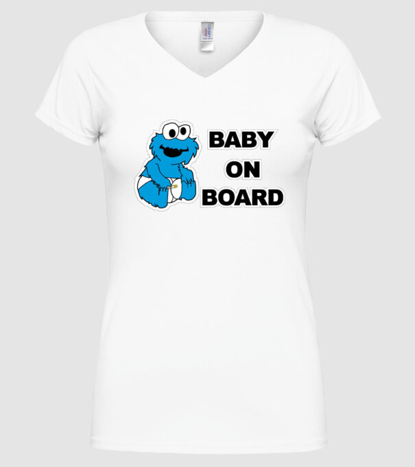 Baby Monster model alb pe tricou