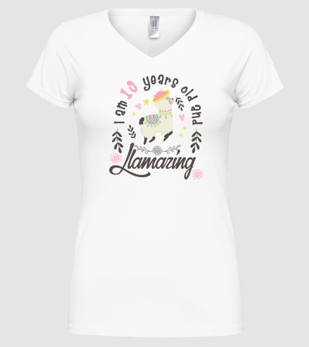 Birthday Llamazing 19 years old model alb pe tricou