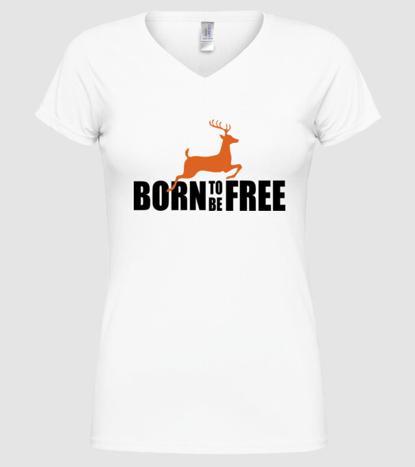 born to be freee model alb pe tricou
