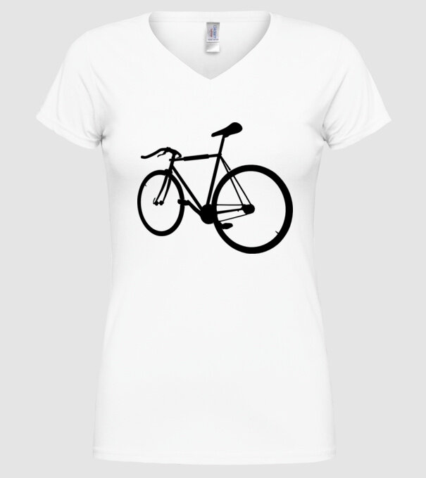 Bicicletă model alb pe tricou