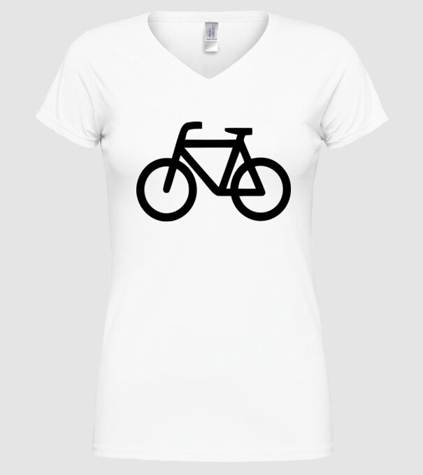 Bicicletă model alb pe tricou