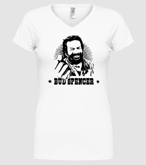Bud Spencer model alb pe tricou