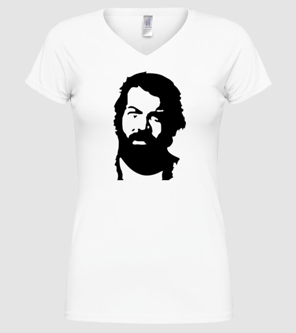 Bud Spencer model alb pe tricou