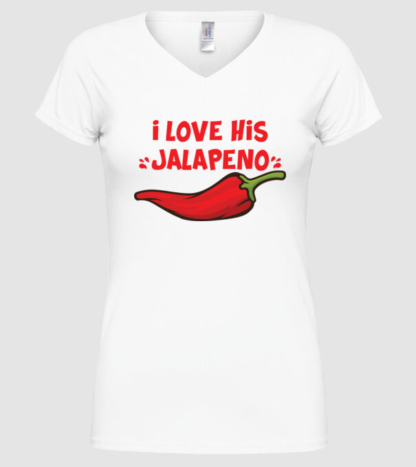 Couple JALAPENO model alb pe tricou