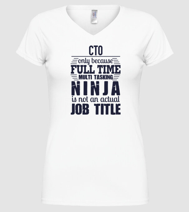 CTO-full time ninja model alb pe tricou