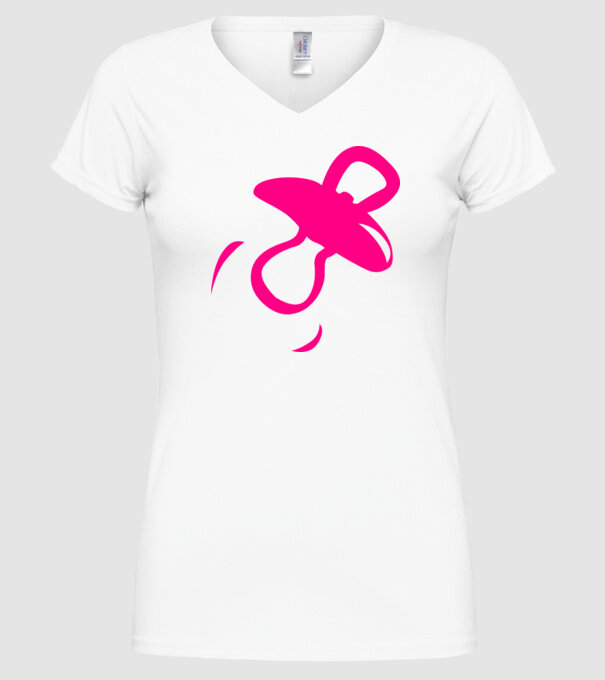 Suzetă model alb pe tricou