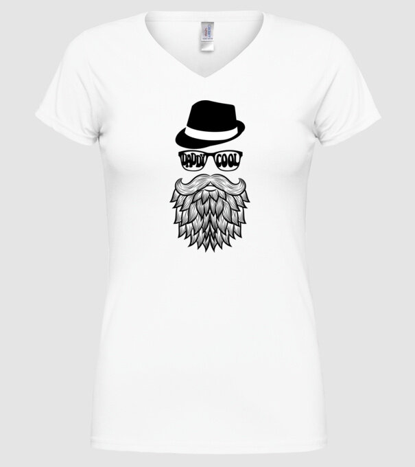 Daddy Cool model alb pe tricou