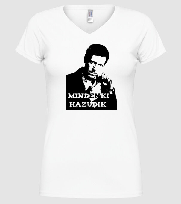 dr. house model alb pe tricou