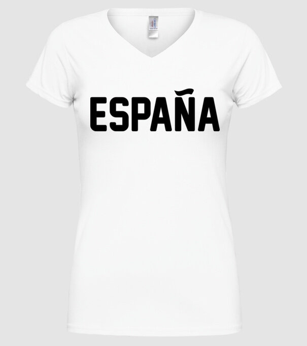 Espana model alb pe tricou