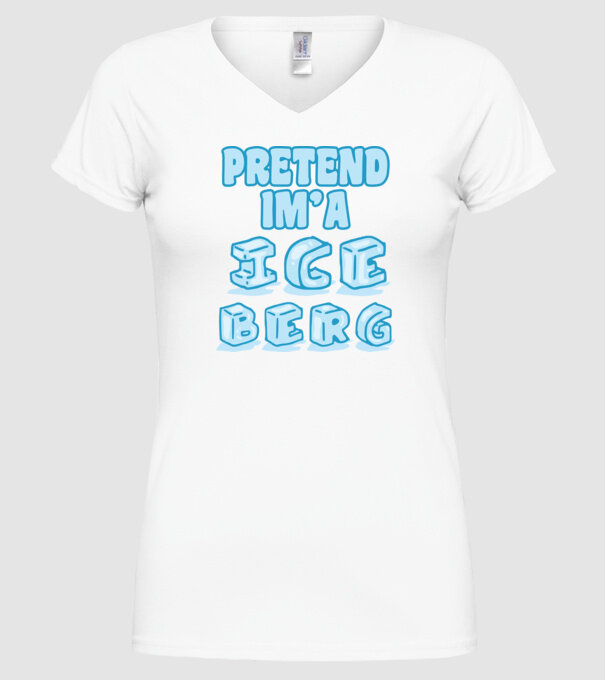 Iceberg carnaval model alb pe tricou