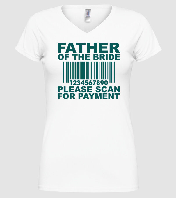 Father of the bride model alb pe tricou