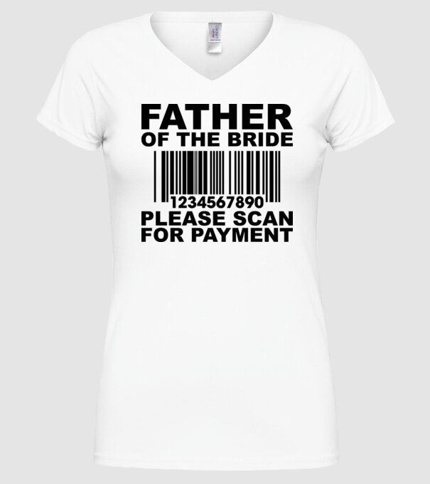 Father of the bride model alb pe tricou