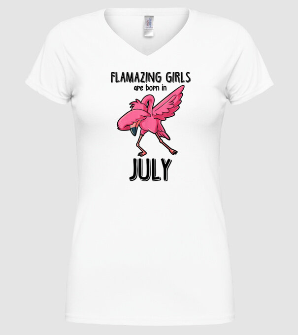flamazing girls are born in july black model alb pe tricou