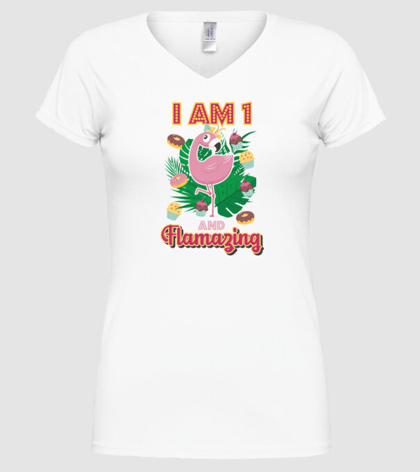FLAMAZING Birthday 1 Years old model alb pe tricou