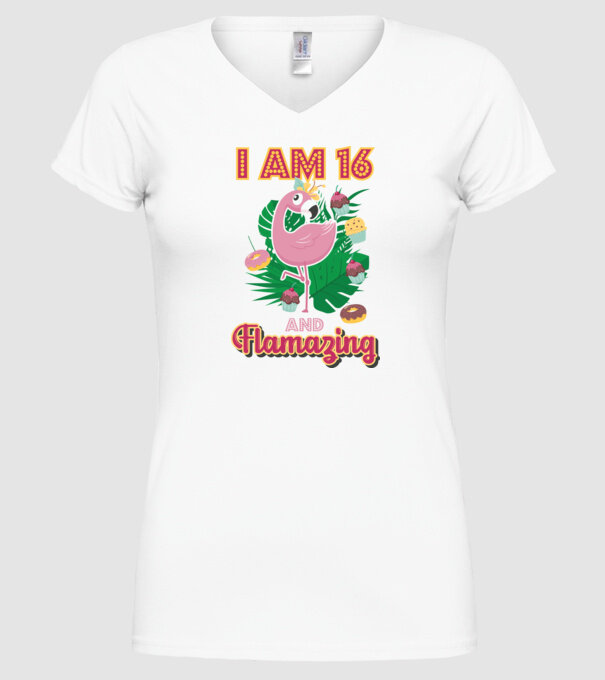 FLAMAZING Birthday 16 Years old model alb pe tricou