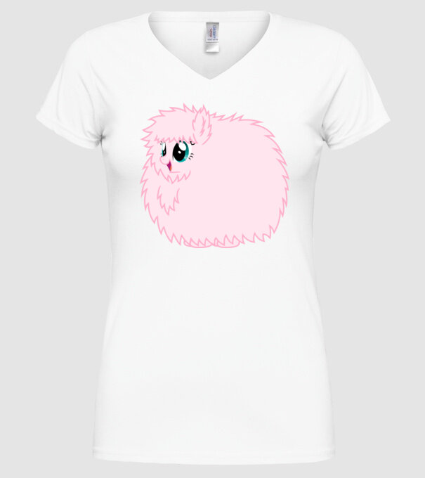 Fluffle Puff model alb pe tricou