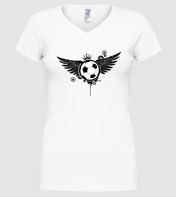 Aripă fotbal model alb pe tricou