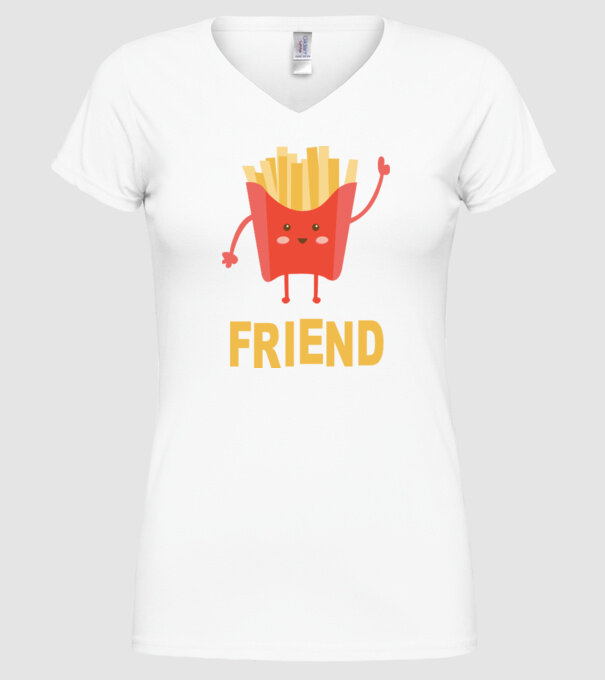 Friends cartofi model alb pe tricou
