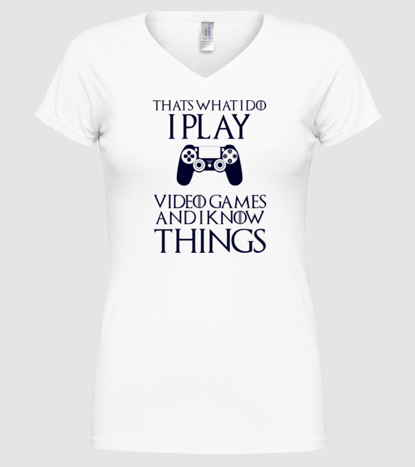 Gaming of Thrones model alb pe tricou