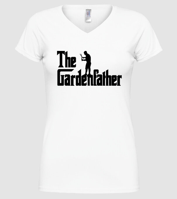 The Gardenfather model alb pe tricou
