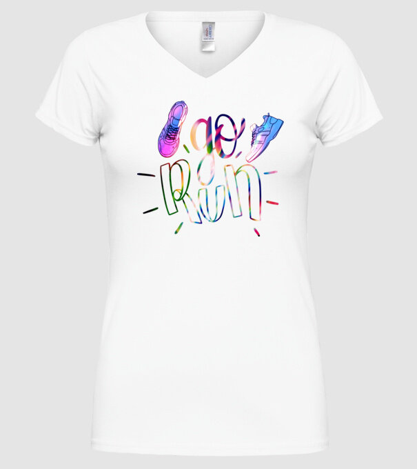 Go run holo model alb pe tricou