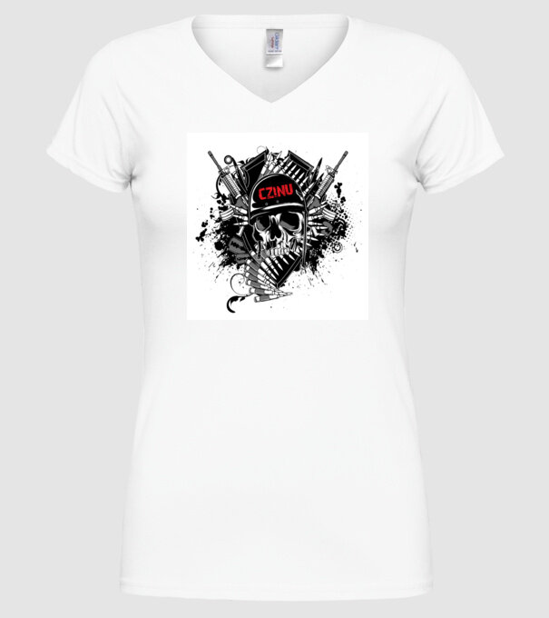 luptă model alb pe tricou